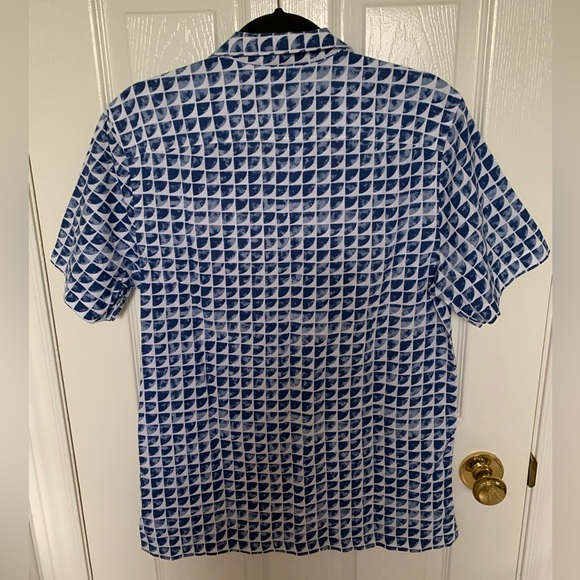 Original Penguin Printed Men’s Short Sleeve Button Down Linen Shirt🐧🏝️☀️ - Picture 4 of 11